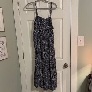 Universal Thread Navy Floral Maxi Sundress with Spaghetti Straps